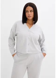 Sweat zippé en viscose mélangée un peu brillante, bonprix