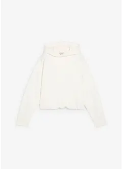 Sweat à capuche légèrement brillant en viscose mélangée, bonprix
