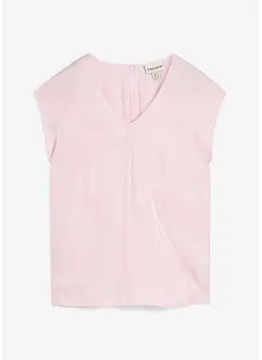 Blouse manches courtes en satin brillant, bonprix