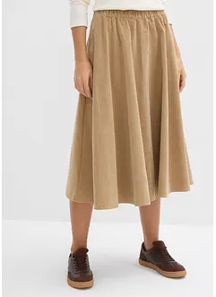 Jupe en velours côtelé, coton extensible, bonprix