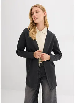 Long gilet molletonné en coton mélangé, bonprix