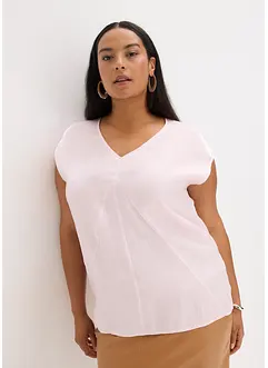 Blouse manches courtes en satin brillant, bonprix