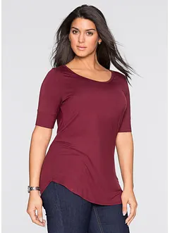 T-shirt à col rond en viscose douce, bonprix