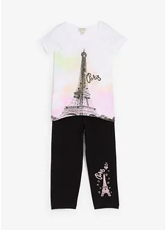T-shirt + legging 3/4 (ens. 2 pces) 100% coton, bonprix