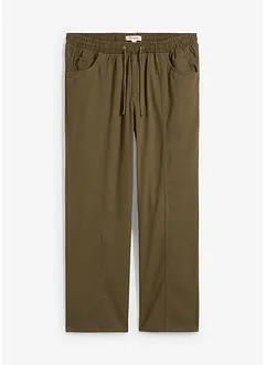 Pantalon taille extensible classique en coton léger, droit, bonprix