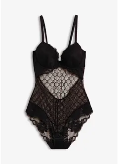 Body avec empiècement tulle, bonprix
