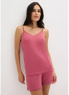 Pyjashort en jersey pointelle doux, bonprix