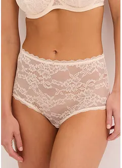 Slip taille haute avec dentelle florale, bonprix
