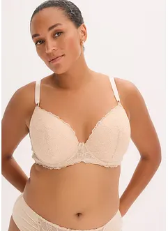 Soutien-gorge à coques et broderies florales, bonprix