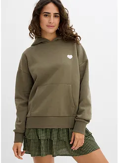 Sweat à capuche en coton mélangé, bonprix