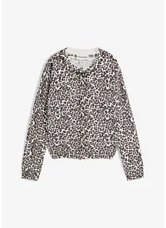 Gilet en fine maille à motif léopard, bonprix