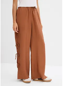Pantalon taille élastiquée avec nouettes, bonprix