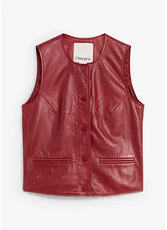 Gilet sans manches en cuir d’agneau nappa, bonprix