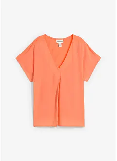 T-shirt avec soie et empiècement tissé, bonprix