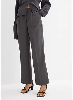 Pantalon à pinces, coupe légèrement barrel, bonprix