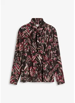Blouse à lavallière en mousseline, bonprix