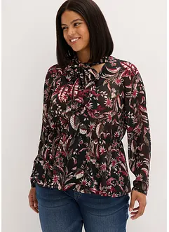 Blouse à lavallière en mousseline, bonprix