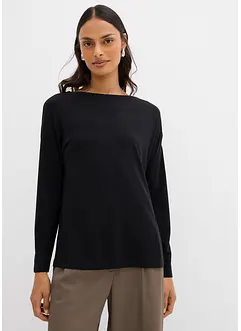 T-shirt manches longues en viscose extensible, bonprix