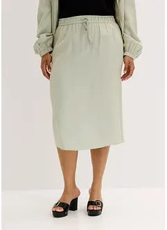 Jupe midi en matière satinée, bonprix