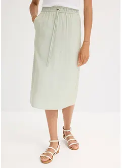 Jupe midi en matière satinée, bonprix
