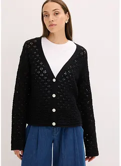 Gilet en maille ajourée, bonprix