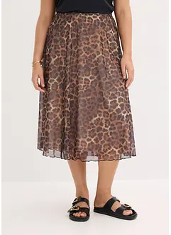 Jupe midi en mesh doux, bonprix