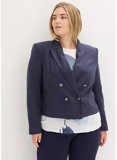 Blazer court et texturé à épaulettes, bonprix