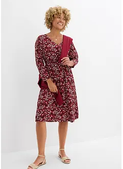 Robe en jersey crêpe gaufré, bonprix