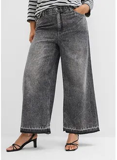 Jean large taille haute, raccourci, bonprix