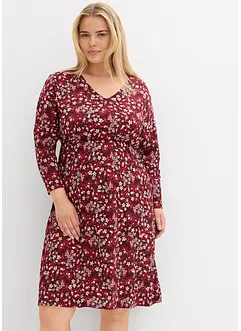 Robe en jersey crêpe gaufré, bonprix