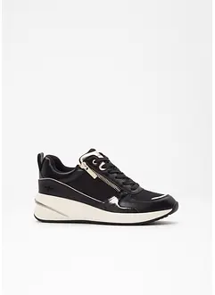 Sneakers Tamaris stylée en matière brillante et détails aspect serpent et verni, Tamaris