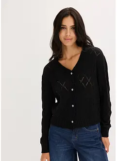 Gilet en maille ajourée, bonprix