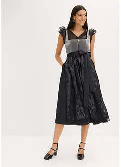 Dirndl avec velours en longueur midi (ens. 2 pces), bonprix