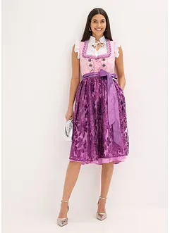Dirndl avec tablier à sequins (ens. 2 pces), bonprix