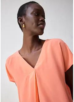 T-shirt avec soie et empiècement tissé, bonprix