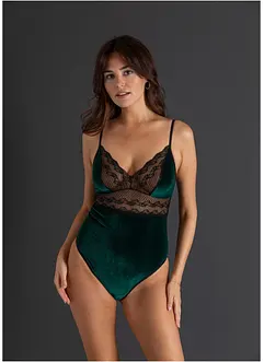 Body en velours ouvert, bonprix
