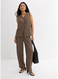 Gilet sans manches long à texture twill, bonprix