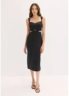 Robe longue en satin fluide, bonprix
