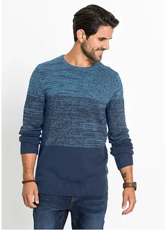 Pull en coton mélangé, coupe ventre confort, bonprix