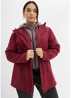 Veste longue en softshell déperlant, style 2 en 1, bonprix