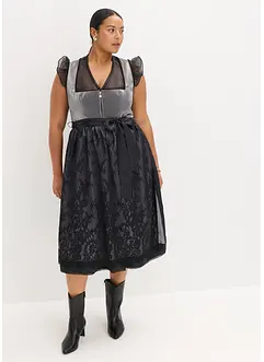 Dirndl avec velours en longueur midi (ens. 2 pces), bonprix