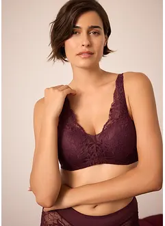 Soutien-gorge à coques avec dentelle, bretelles rembourrées, bonprix