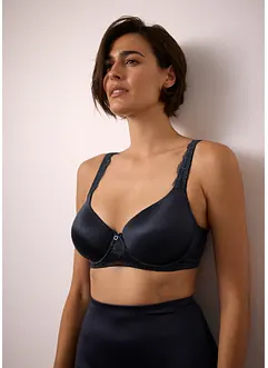 Soutien-gorge à coques en polyamide brillant, bretelles rembourrées, bonprix