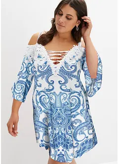 Robe évasée col Bardot, bonprix