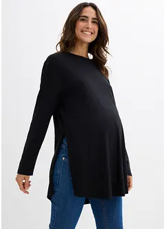 T-shirt de grossesse long 100% coton avec fentes pour l’allaitement, bonprix