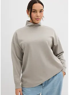 Sweat-shirt en néoprène à col montant, bonprix