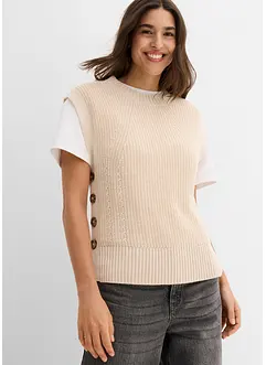 Pull sans manches en maille, bonprix