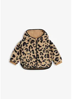 Veste réversible en polaire peluche avec capuche et poches, bonprix