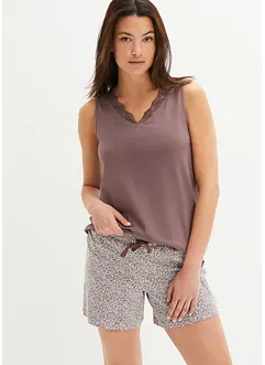 Pyjashort avec dentelle, bonprix