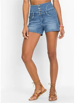 Short en jean taille haute, bonprix